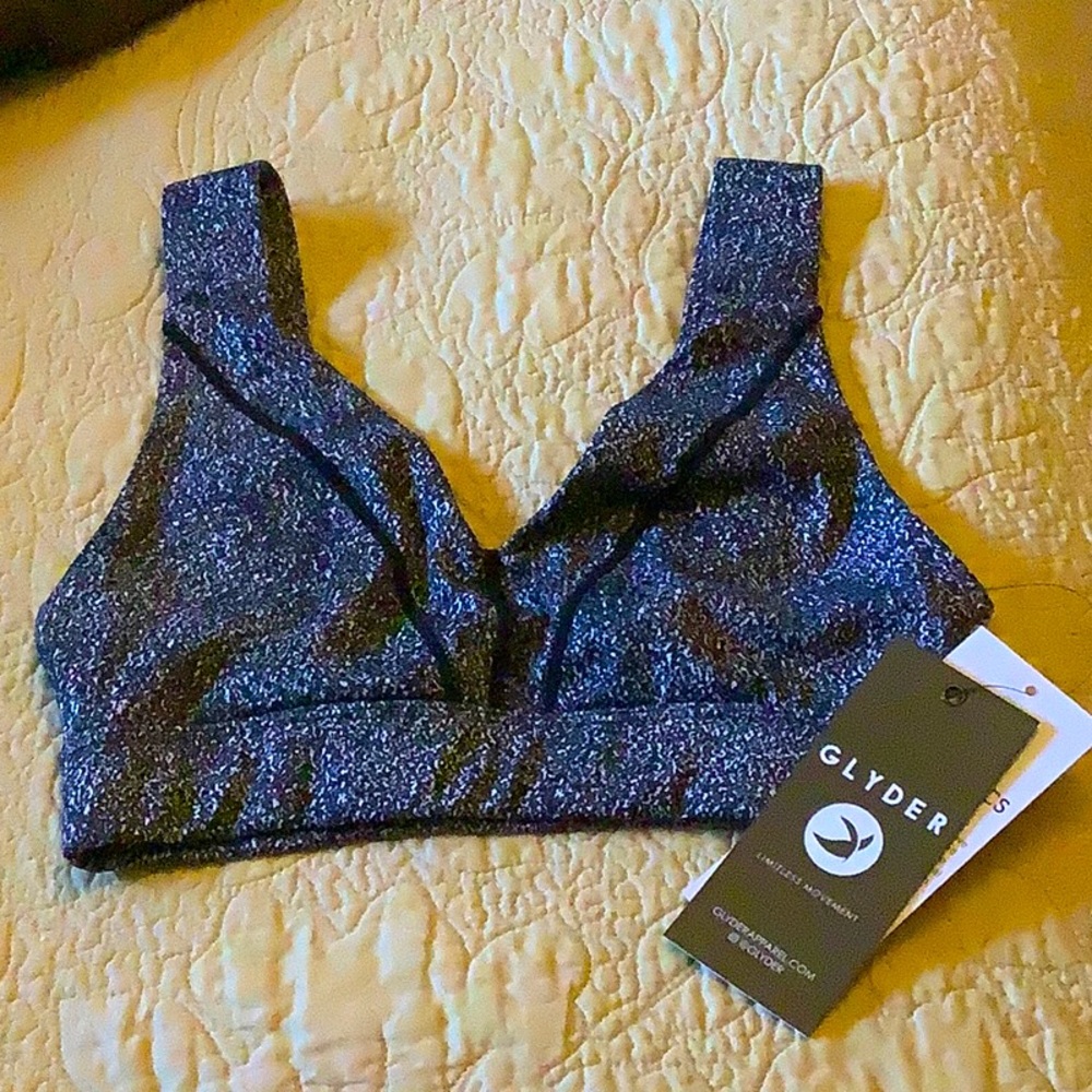 Glyder Tie Bra Black Brand new xs
